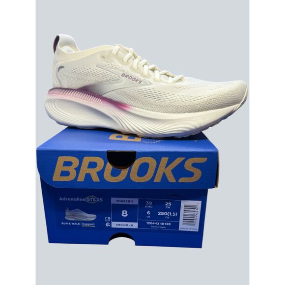 Brooks Shoes - Brooks Adrenaline GTS 25 Women’s 8B Coconut Argyle Running Shoes New Box